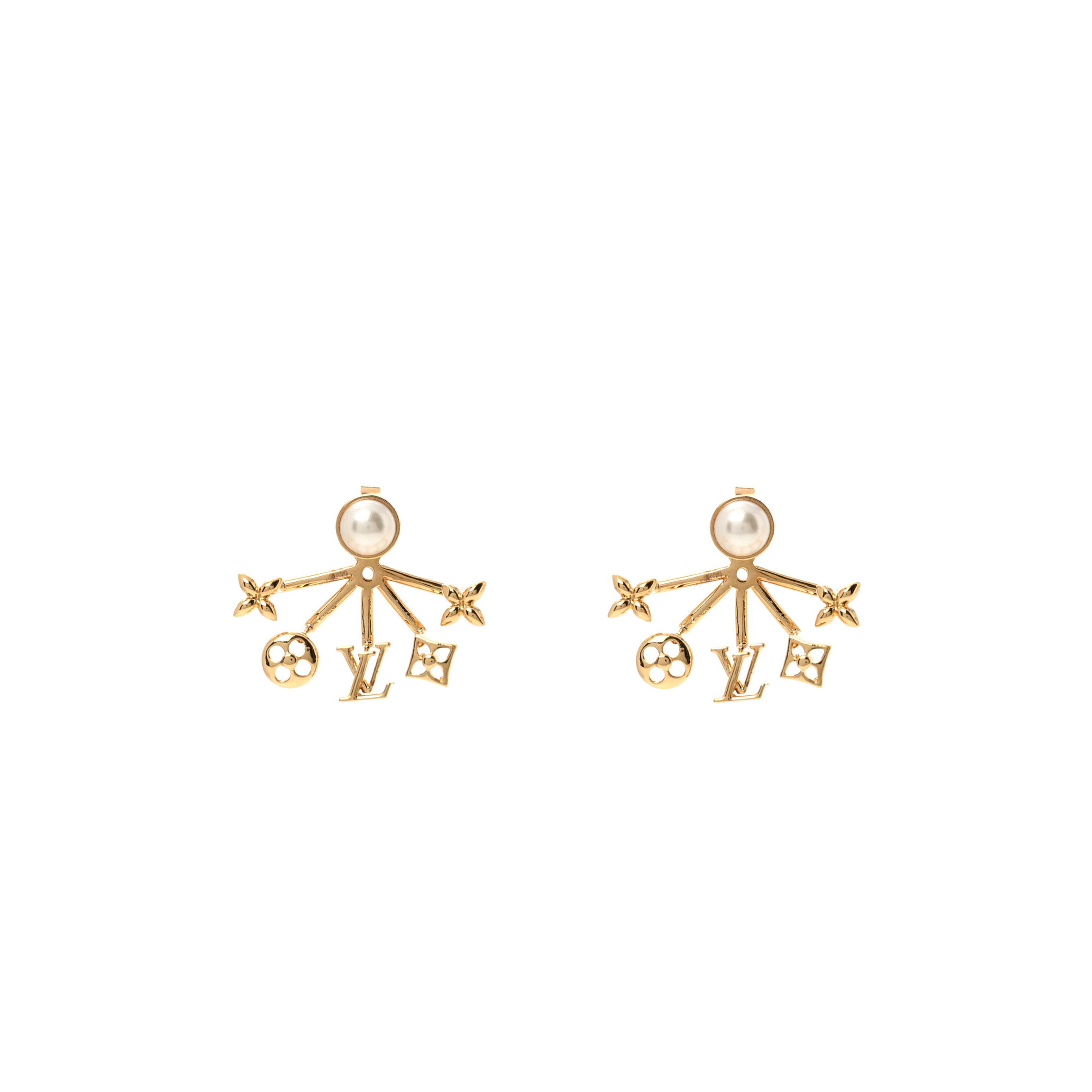 LOUIS VUITTON METAL CRUISER EARRINGS GOLD M00601